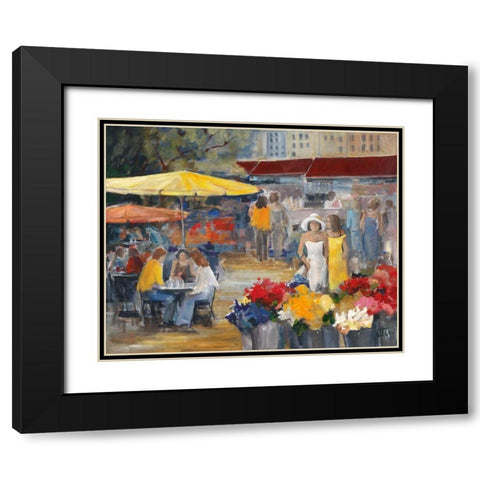 Summer market II Black Modern Wood Framed Art Print with Double Matting by Roseboom, Jettie