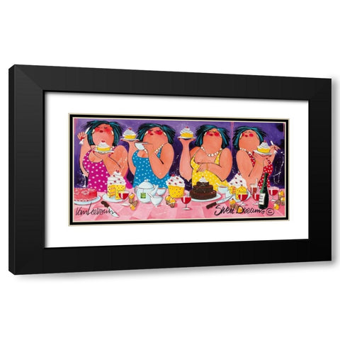 Sweet Dreams Black Modern Wood Framed Art Print with Double Matting by van Leersum, El