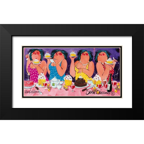 Sweet Dreams Black Modern Wood Framed Art Print with Double Matting by van Leersum, El
