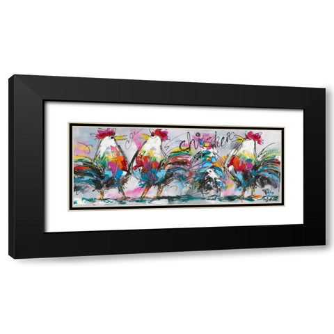 Discussions Black Modern Wood Framed Art Print with Double Matting by Fiore, Art