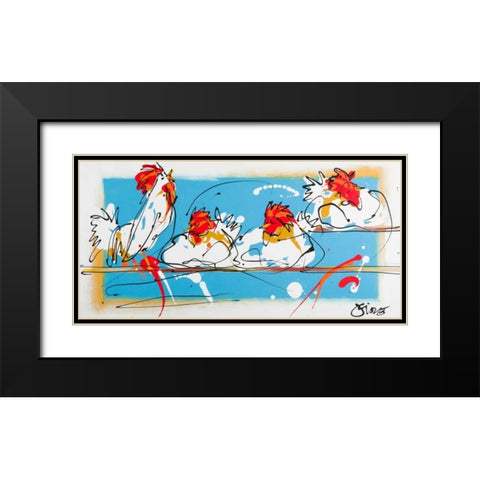 I am awake Black Modern Wood Framed Art Print with Double Matting by Fiore, Art