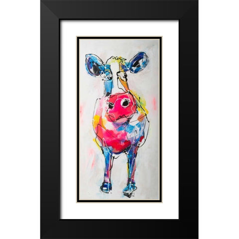 I dont know II Black Modern Wood Framed Art Print with Double Matting by Fiore, Art