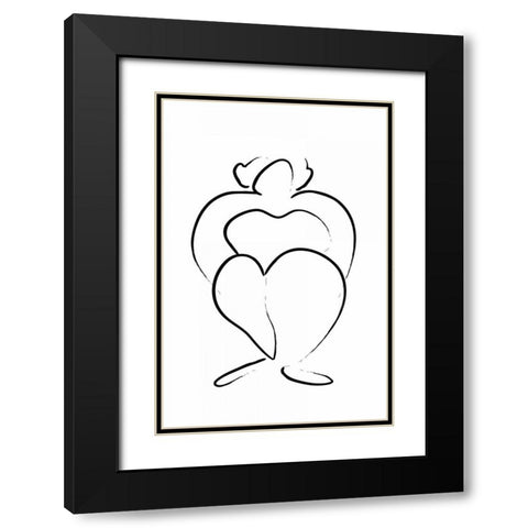 Signatura V Black Modern Wood Framed Art Print with Double Matting by Waltz, Anne