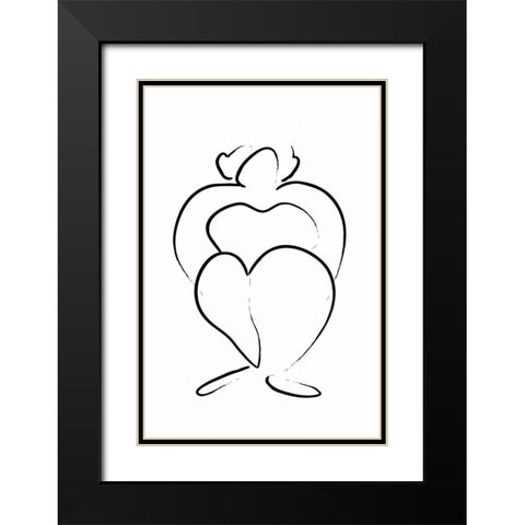 Signatura V Black Modern Wood Framed Art Print with Double Matting by Waltz, Anne