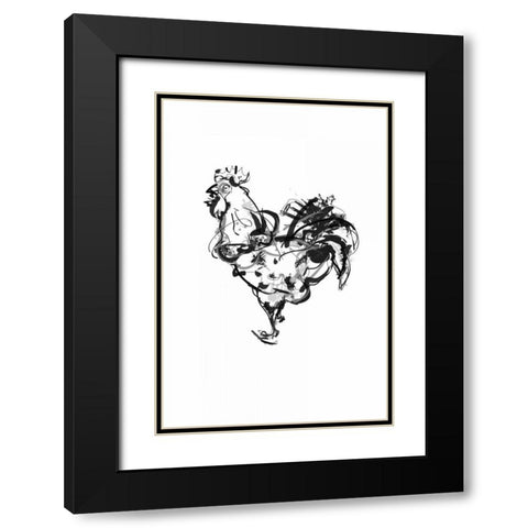 Cockella Black Modern Wood Framed Art Print with Double Matting by Waltz, Anne