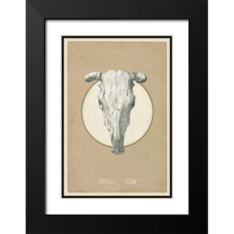 Skull Black Modern Wood Framed Art Print with Double Matting by Waltz, Anne