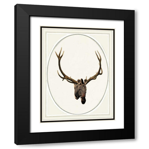 Zebradeer II Black Modern Wood Framed Art Print with Double Matting by Waltz, Anne