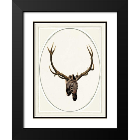 Zebradeer II Black Modern Wood Framed Art Print with Double Matting by Waltz, Anne