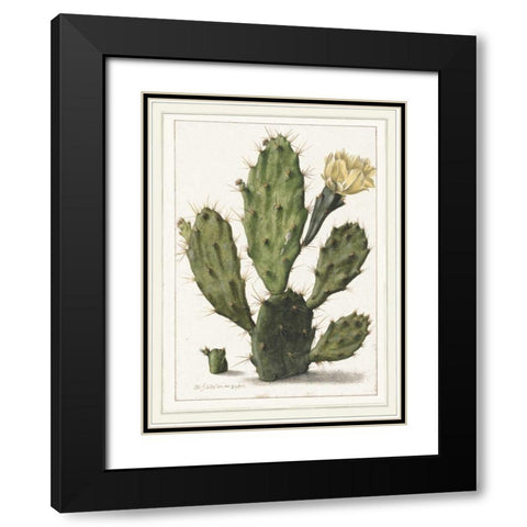 Cactenia Black Modern Wood Framed Art Print with Double Matting by Waltz, Anne