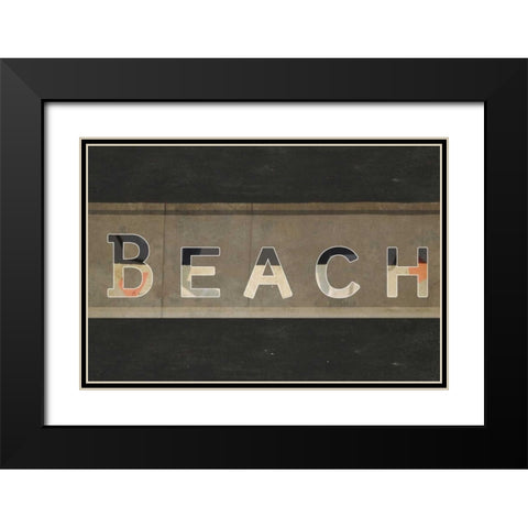 Beach II Black Modern Wood Framed Art Print with Double Matting by Waltz, Anne