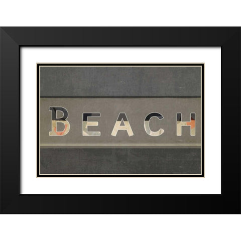 Beach III Black Modern Wood Framed Art Print with Double Matting by Waltz, Anne