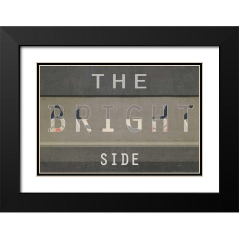 The bright side Black Modern Wood Framed Art Print with Double Matting by Waltz, Anne