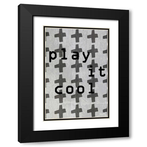 Play it cool Black Modern Wood Framed Art Print with Double Matting by Waltz, Anne