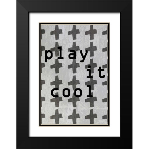 Play it cool Black Modern Wood Framed Art Print with Double Matting by Waltz, Anne