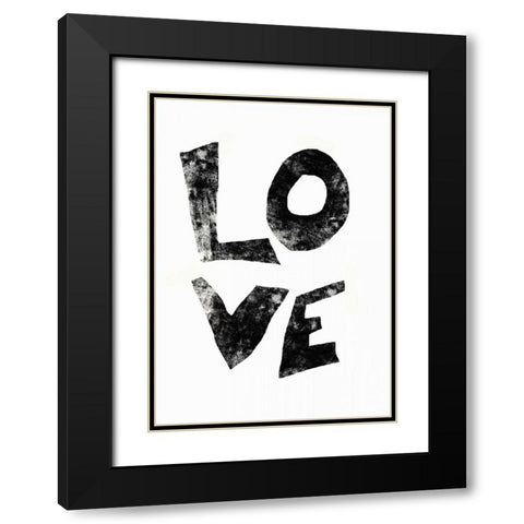 Love  Black Modern Wood Framed Art Print with Double Matting by Waltz, Anne