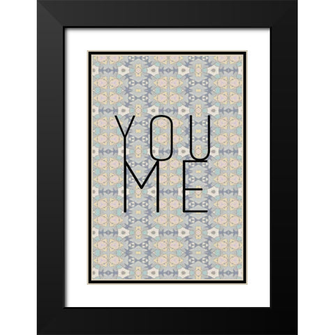 You me II Black Modern Wood Framed Art Print with Double Matting by Waltz, Anne