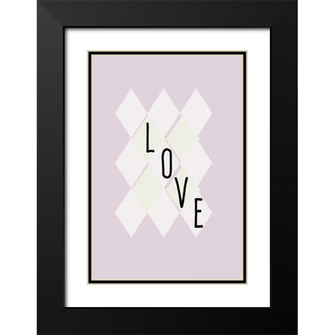 Love  Black Modern Wood Framed Art Print with Double Matting by Waltz, Anne