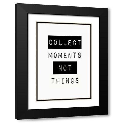 collect moments Black Modern Wood Framed Art Print with Double Matting by Waltz, Anne