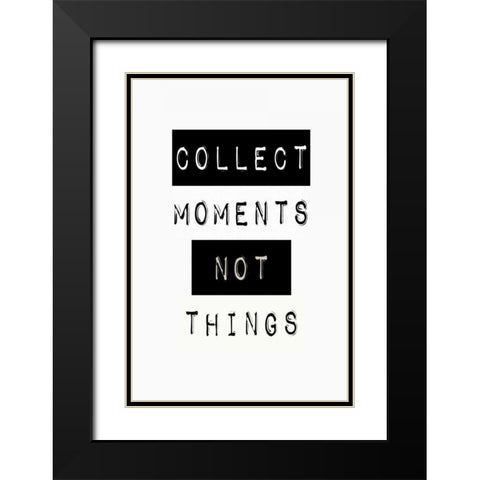 collect moments Black Modern Wood Framed Art Print with Double Matting by Waltz, Anne