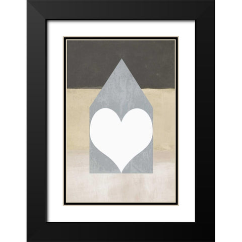 Home love Black Modern Wood Framed Art Print with Double Matting by Waltz, Anne