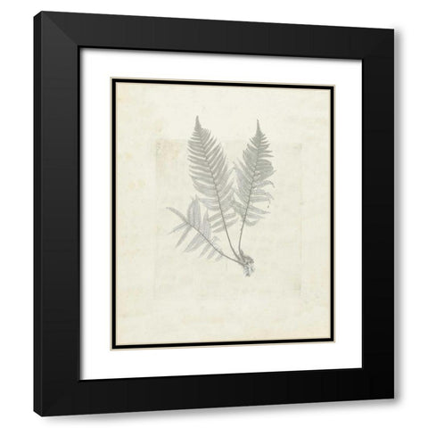 Leaf soft Black Modern Wood Framed Art Print with Double Matting by Waltz, Anne