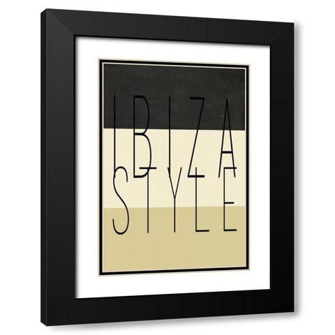 Ibiza style Black Modern Wood Framed Art Print with Double Matting by Waltz, Anne