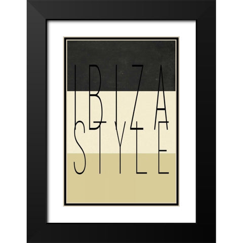 Ibiza style Black Modern Wood Framed Art Print with Double Matting by Waltz, Anne