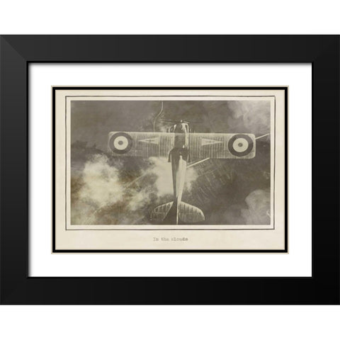 In the clouds Black Modern Wood Framed Art Print with Double Matting by Waltz, Anne
