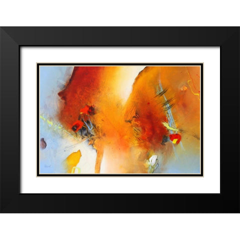 Spuren in die Zukunft Black Modern Wood Framed Art Print with Double Matting by Hansl, Alfred