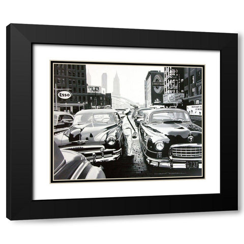 Vendeur de Pepsiâ€¦ Black Modern Wood Framed Art Print with Double Matting by Bertrand, Alain