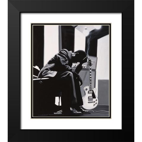Pause in the Studio Black Modern Wood Framed Art Print with Double Matting by Bertrand, Alain