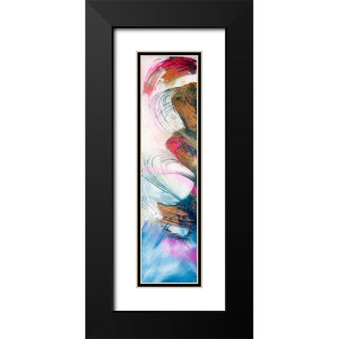 Abstraction with pink I Black Modern Wood Framed Art Print with Double Matting by Silberhorn-Piller, Andrea