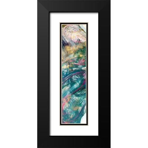 Abstraction with pink IV Black Modern Wood Framed Art Print with Double Matting by Silberhorn-Piller, Andrea