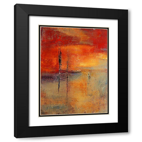 In the distance Black Modern Wood Framed Art Print with Double Matting by Danckaert, Bea