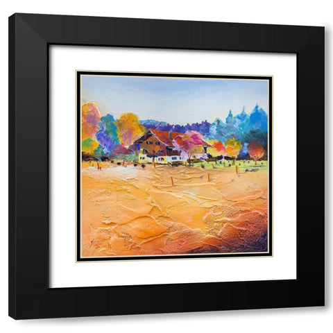 Rottal II Black Modern Wood Framed Art Print with Double Matting by Gerner, Bernhard