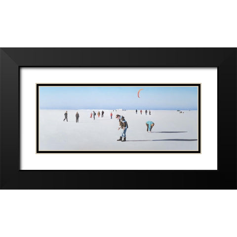 Wintersonntag am Strand Black Modern Wood Framed Art Print with Double Matting by Kock, Bernhard