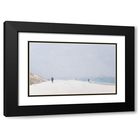 Winterlicher Ostseestrand Black Modern Wood Framed Art Print with Double Matting by Kock, Bernhard