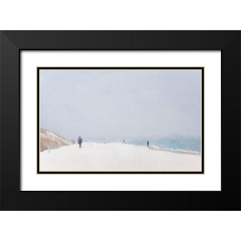 Winterlicher Ostseestrand Black Modern Wood Framed Art Print with Double Matting by Kock, Bernhard