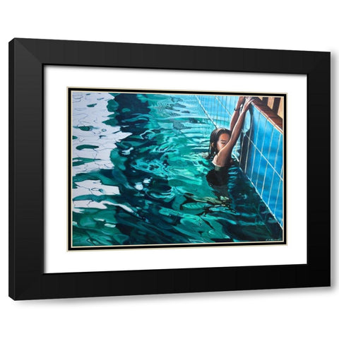 Pool 6 Black Modern Wood Framed Art Print with Double Matting by Pruchnow, Brigitte Yoshiko