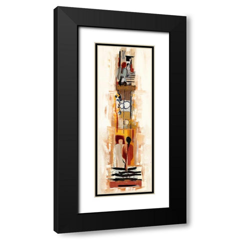 Begegnungen I Black Modern Wood Framed Art Print with Double Matting by Bonciani, Celina