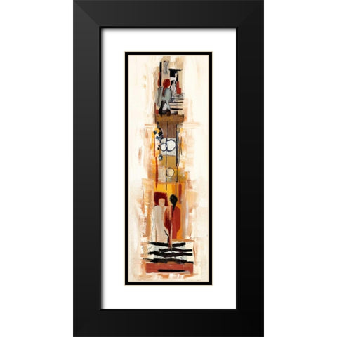 Begegnungen I Black Modern Wood Framed Art Print with Double Matting by Bonciani, Celina