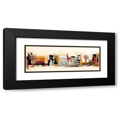 Begegnungen III Black Modern Wood Framed Art Print with Double Matting by Bonciani, Celina