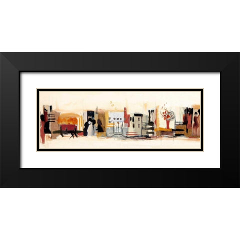 Begegnungen III Black Modern Wood Framed Art Print with Double Matting by Bonciani, Celina