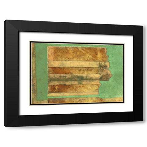 Flussteppich I Black Modern Wood Framed Art Print with Double Matting by Heinrich, Christian