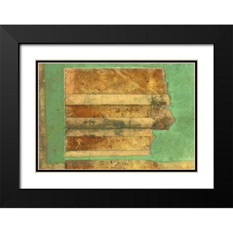 Flussteppich I Black Modern Wood Framed Art Print with Double Matting by Heinrich, Christian