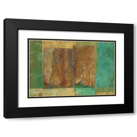 Flussteppich II Black Modern Wood Framed Art Print with Double Matting by Heinrich, Christian
