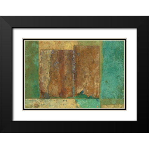 Flussteppich II Black Modern Wood Framed Art Print with Double Matting by Heinrich, Christian