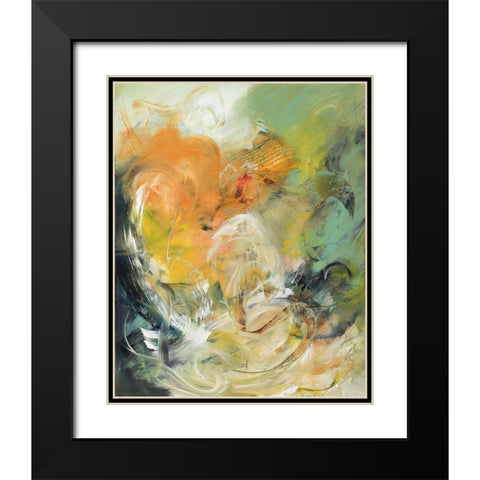 BlÃ¼tenstengel I Black Modern Wood Framed Art Print with Double Matting by Middendorf, Christiane