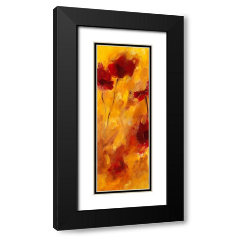 Farbklange II Black Modern Wood Framed Art Print with Double Matting by Ohland, Christa