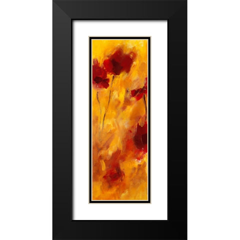 Farbklange II Black Modern Wood Framed Art Print with Double Matting by Ohland, Christa